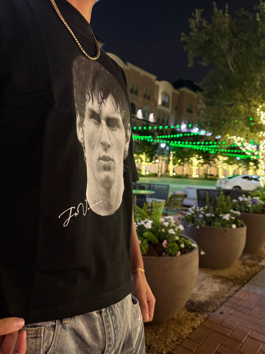 Camiseta negra boxy fit Messi