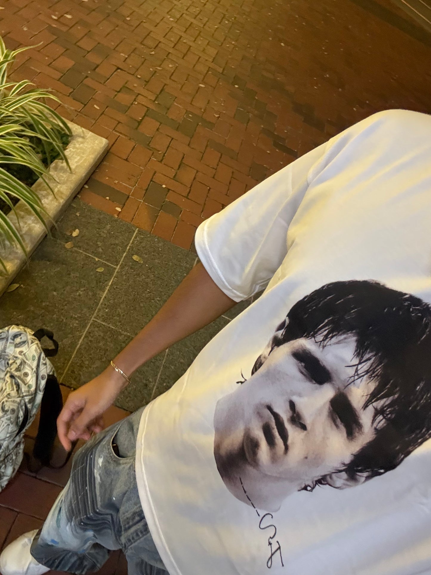 Camiseta blanca boxy fit Messi